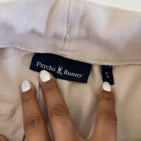 Psycho Bunny Mens Rodman Micro French Terry Sweatshort Size Small Natural Linen - Picture 12 of 13